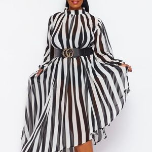 EUC ILLord Sheer Striped Dress, Women’s Size 3X